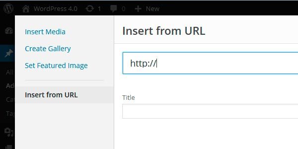 WordPress 4.0 - Insert from URL