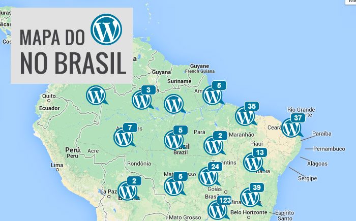 Mapa de Usuários do WordPress