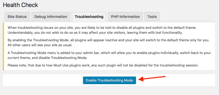 Diagnóstico e solução de problemas no WordPress