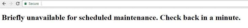 WordPress momentaneamente indisponível para manutenção programada